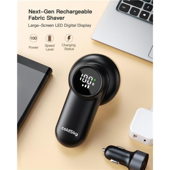 Rechargeable Lint Shaver with Digital Display lint remover - Picture 4 of 8